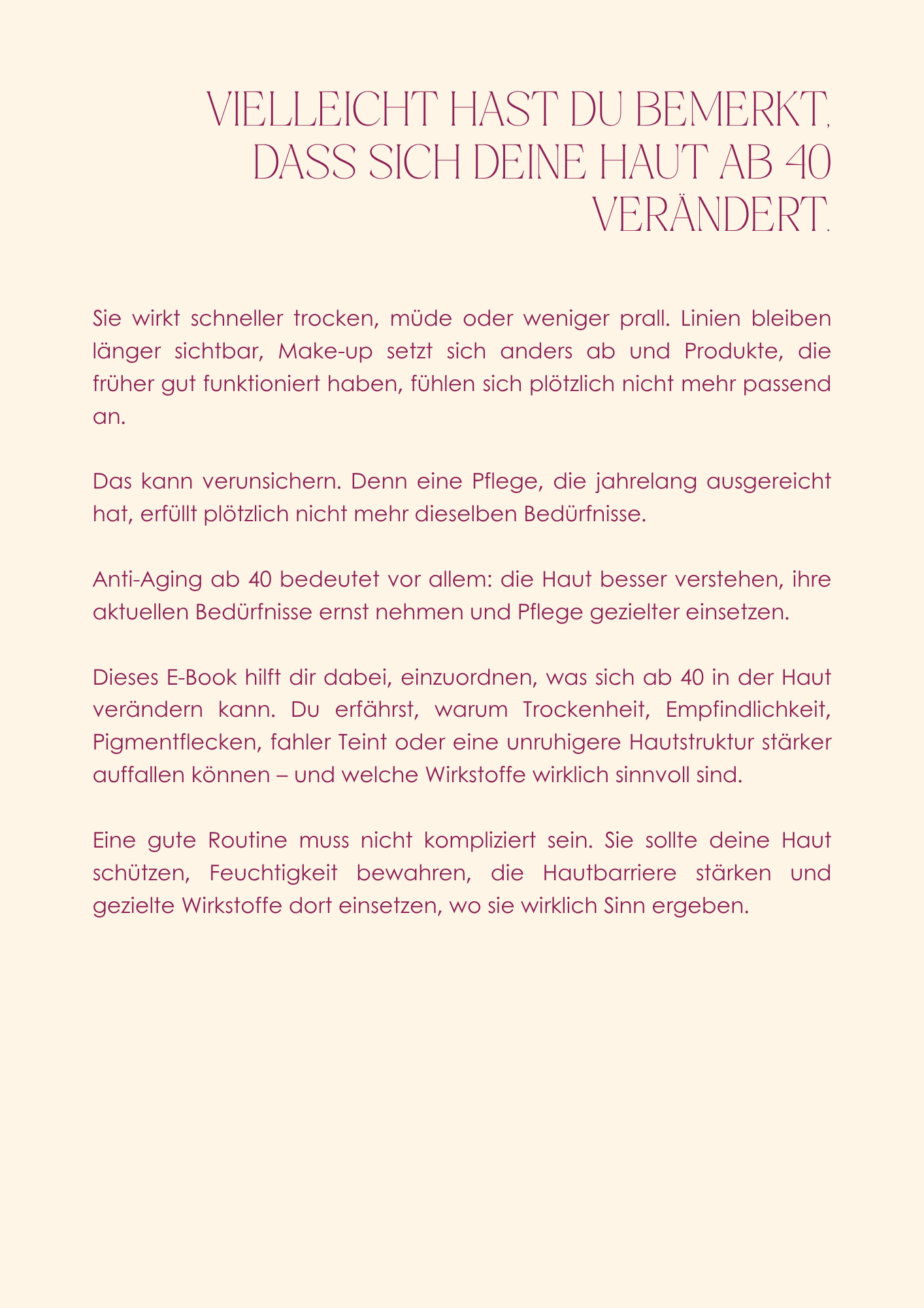 Drogerie-Check Anti-Aging ab 40