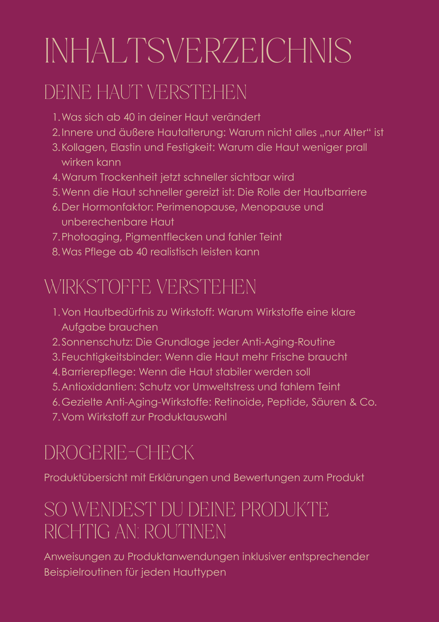 Drogerie-Check Anti-Aging ab 40